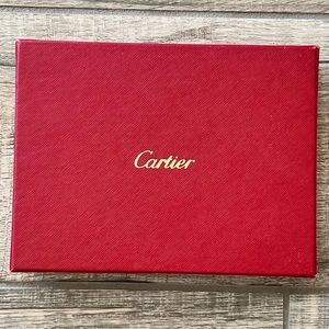 Authentic Cartier rare Vintage 2 Notecards, 8 envelopes + Red Cartier Box